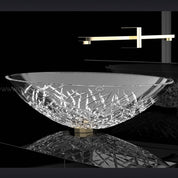 GLASS DESIGN ICE OVAL SMALL LAVABO