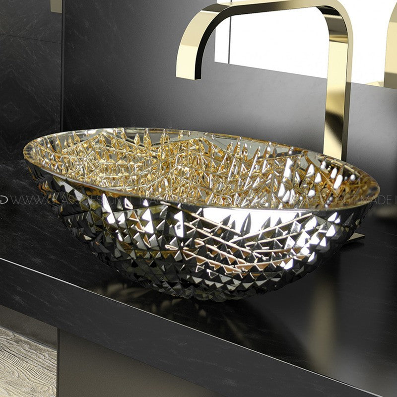 GLASS DESIGN ICE OVAL LUX LAVABO