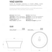 GLASS DESIGN VOLÈ GIOTTO WASHBASIN