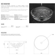 GLASS DESIGN ICE ROUND LAVABO