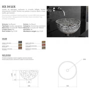 GLASS DESIGN ICE 34 LUX LAVABO