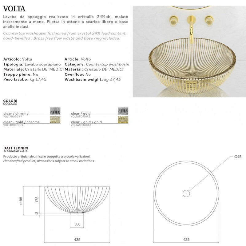 GLASS DESIGN VOLTA LAVABO