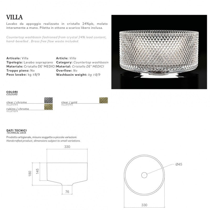 GLASS DESIGN VILLA LAVABO