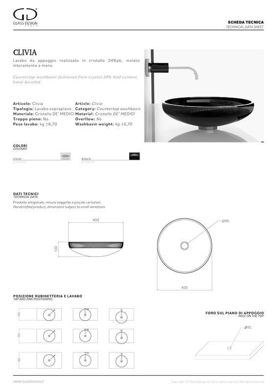 GLASS DESIGN CLIVIA LAVABO