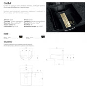 GLASS DESIGN CALLA MURANO BLACK WASHBASIN
