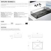 GLASS DESIGN SKYLINE MARBLE L BASIN