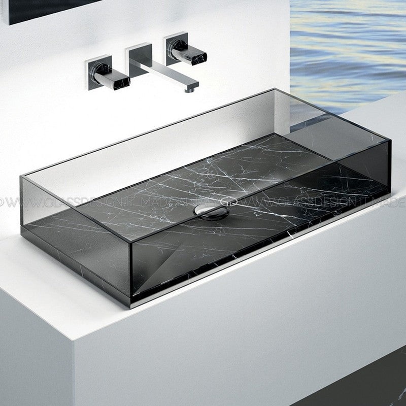 GLASS DESIGN SKYLINE MARBLE XL WASHBASIN
