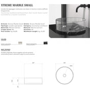 GLASS DESIGN XTREME MARBLE SMALL BASIN