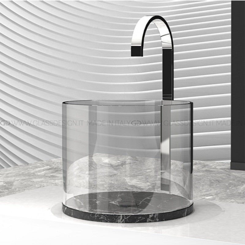 GLASS DESIGN XTREME MARBLE MEDIUM BASIN