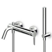 ZUCCHETTI MEDAMEDA MIX SINGLE LEVER BATH/SHOWER MIXER WITH DIVERTER, AERATOR AND SHOWER SET WITH HANDHELD SHOWER