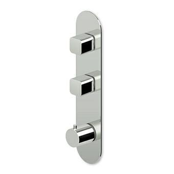 ZUCCHETTI BRIM RECESSED THERMOSTATIC SHOWER MIXER WITH TWO STOPCOCKS