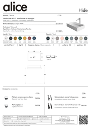 ALICE CERAMICA HIDE 60X37 BASIN