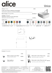 ALICE CERAMICA UNICA 50X37 BASIN