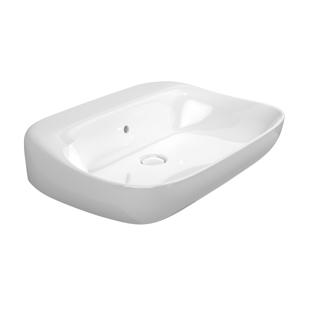 FLAMINIA FLOU 70 LAVABO DA APPOGGIO E PARETE