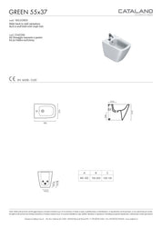 CATALANO GREEN 55 BIDET A TERRA