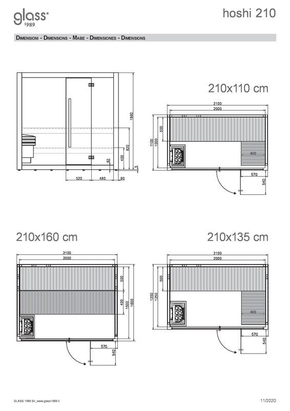 GLASS HOSHI SAUNA FINLANDESE 210