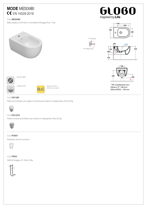 GLOBO MODE BIDET SOSPESO