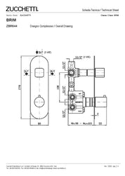 ZUCCHETTI BRIM BUILT-IN THERMOSTATIC SHOWER MIXER WITH 2/3-WAY DIVERTER