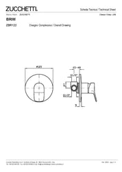 ZUCCHETTI BRIM MIX SINGLE LEVER 1-WAY BUILT-IN SHOWER MIXER