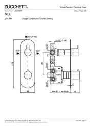 ZUCCHETTI GILL BUILT-IN THERMOSTATIC SHOWER AND 2/3 WAY DIVERTER