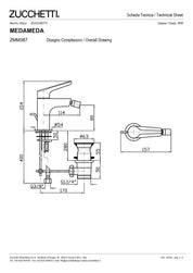 ZUCCHETTI MEDAMEDA MIX MONOBLOC BIDET MIXER WITH AERATOR AND WASTE