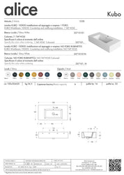 ALICE CERAMICA KUBO WASHBASIN 100X50