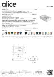 ALICE CERAMICA KUBO 80X50 WASHBASIN