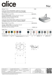 ALICE CERAMICA WASHBASIN NUR 60X45 PLAN