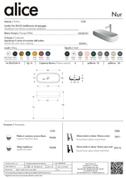 ALICE CERAMICA WASHBASIN NUR 80X35