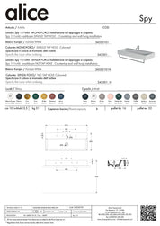 ALICE CERAMICA LAVABO SPY 101X46
