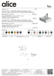 ALICE CERAMICA LAVABO SPY 40X30