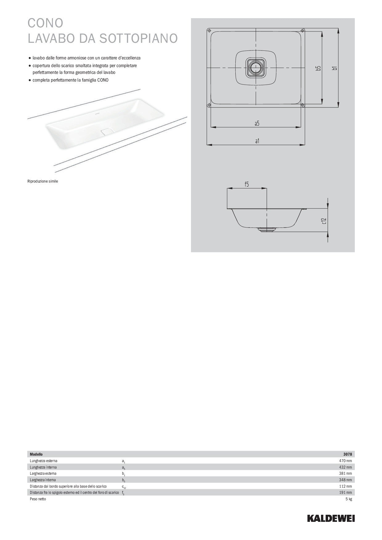 KALDEWEI CONO UNDERMOUNT BASIN