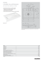 KALDEWEI CONO LAVABO DA APPOGGIO 40mm