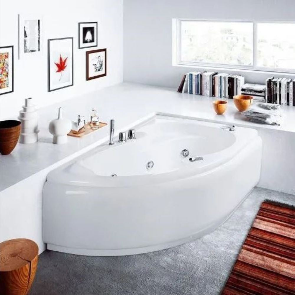 GLASS 1989 LIS ASYMMETRIC WHIRLPOOL BATHTUB EASY