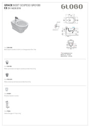 GLOBO GRACE WALL-MOUNTED BIDET