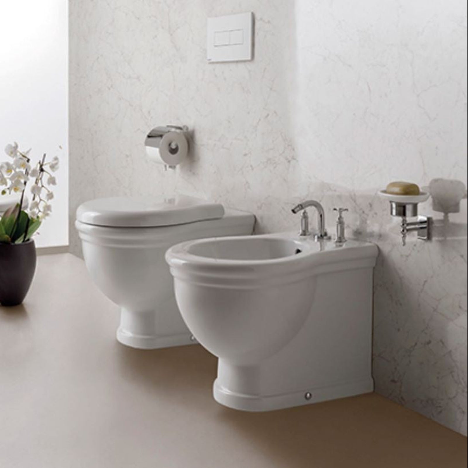 GLOBO PAESTUM FLOOR-STANDING SINGLE-HOLE BIDET