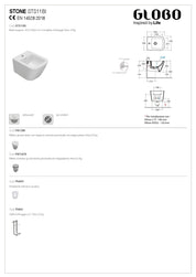 GLOBO STONE WALL-HUNG BIDET