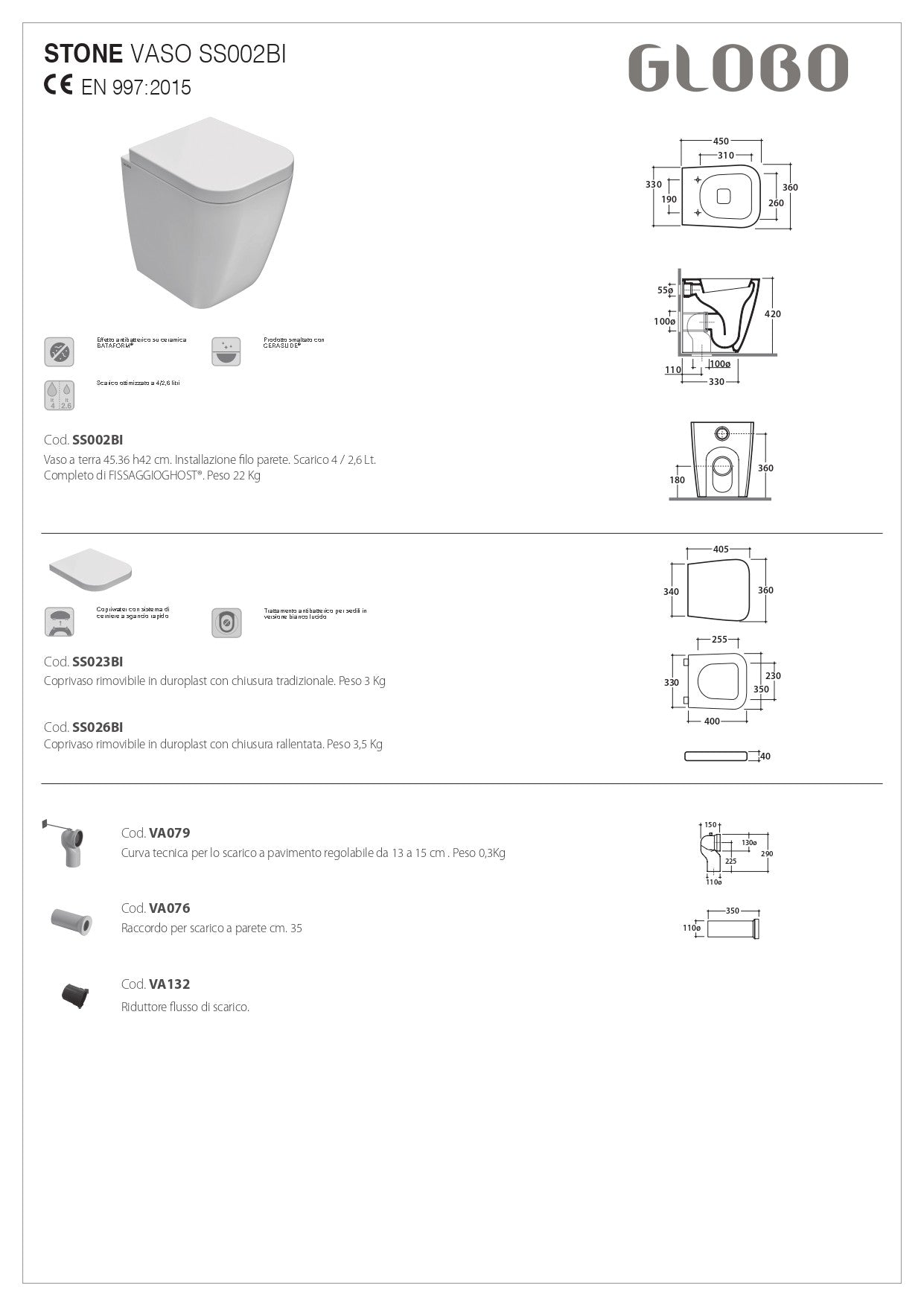 GLOBO STONE FLOOR-STANDING BASIN