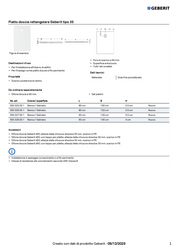 GEBERIT PIATTO DOCCIA 35 80X120
