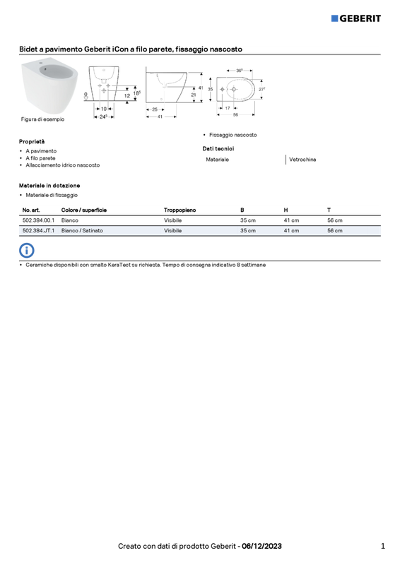 GEBERIT BIDET iCON 2022