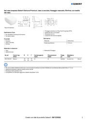 GEBERIT SELNOVA SET VASO SOSPESO C/COPRIWC SOFT-CLOSE + BIDET