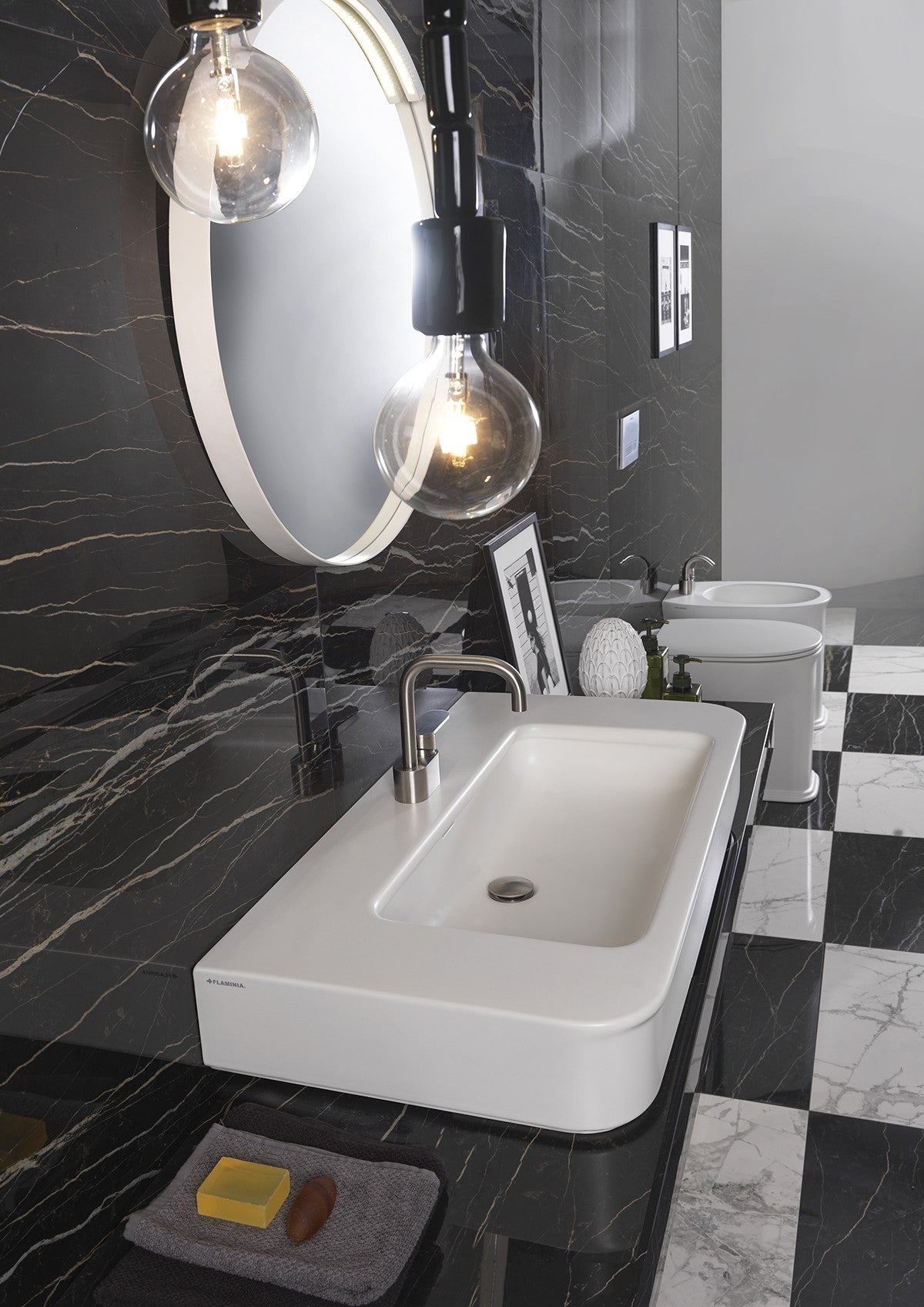 FLAMINIA MADRE 95 LAVABO DA APPOGGIO-PARETE