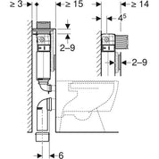 GEBERIT CASSETTA DI RISCIACQUO DA INCASSO OMEGA 12 cm