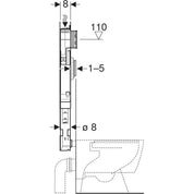 GEBERIT SIGMA 8 cm BUILT-IN CISTERN