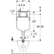 GEBERIT SIGMA 8 cm BUILT-IN CISTERN
