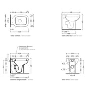 FLAMINIA SPRINT SET VASO A PAVIMENTO C/COPRIVASO CHIUSURA TRADIZIONALE + BIDET