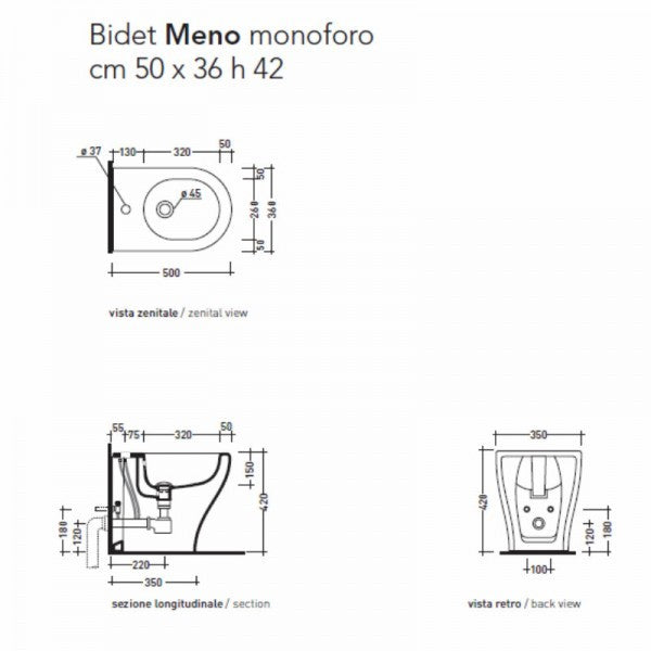 FLAMINIA MENO FLOOR-STANDING BIDET