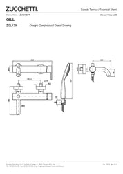 ZUCCHETTI GILL MIX SINGLE LEVER EXTERNAL BATH-SHOWER MIXER
