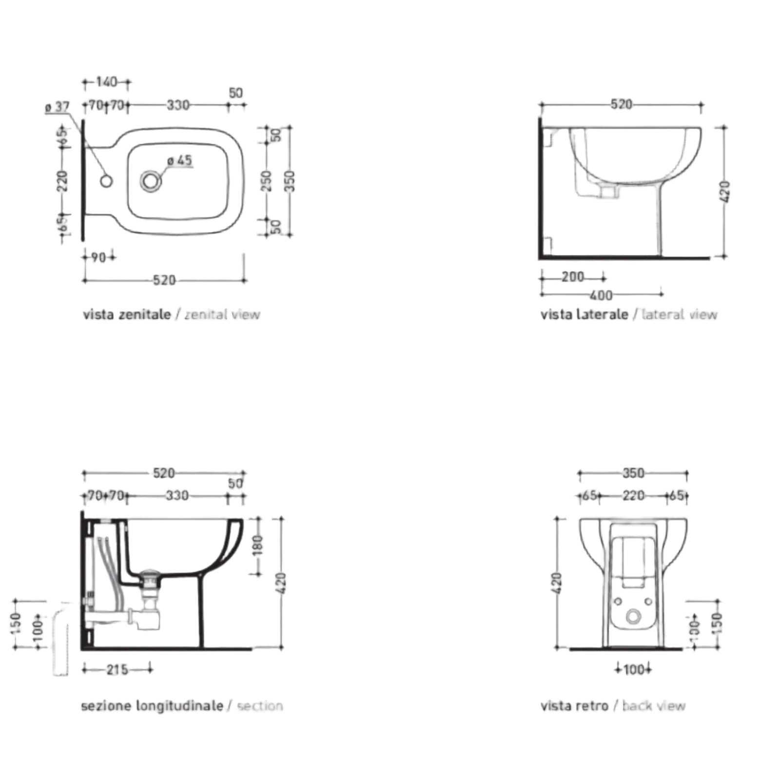 FLAMINIA SPRINT SET VASO A PAVIMENTO C/COPRIVASO CHIUSURA TRADIZIONALE + BIDET