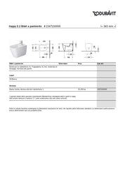 DURAVIT HAPPY D.2 FLOOR-STANDING WC C/SOFT-CLOSE SEAT + BIDET SET